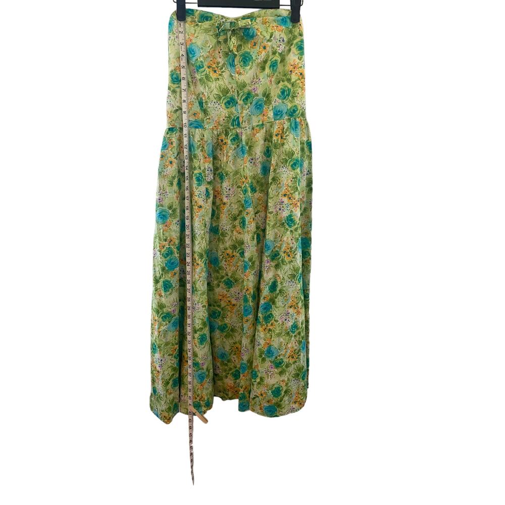 Chadwick’s Size 10 Strapless Multi color green  Dress Summer Lining Comfortable - Picture 5 of 12